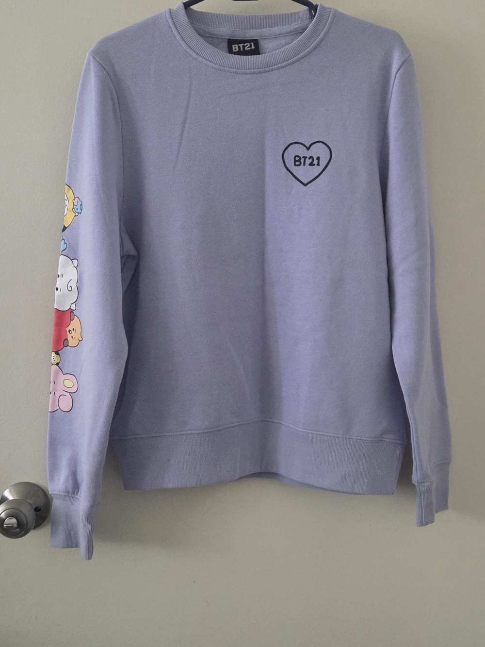 BTS BT21 Lavender Crewneck Sweater